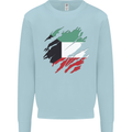 Torn Kuwait Flag Kuwaiti Day Football Kids Sweatshirt Jumper Light Blue