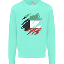 Torn Kuwait Flag Kuwaiti Day Football Kids Sweatshirt Jumper Peppermint