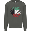 Torn Kuwait Flag Kuwaiti Day Football Kids Sweatshirt Jumper Storm Grey