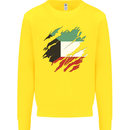 Torn Kuwait Flag Kuwaiti Day Football Kids Sweatshirt Jumper Yellow