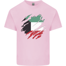 Torn Kuwait Flag Kuwaiti Day Football Kids T-Shirt Childrens Light Pink