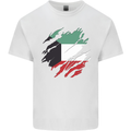 Torn Kuwait Flag Kuwaiti Day Football Kids T-Shirt Childrens White