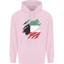 Torn Kuwait Flag Kuwaiti Day Football Mens 80% Cotton Hoodie Light Pink