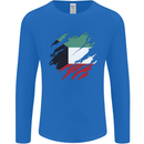 Torn Kuwait Flag Kuwaiti Day Football Mens Long Sleeve T-Shirt Royal Blue