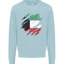 Torn Kuwait Flag Kuwaiti Day Football Mens Sweatshirt Jumper Light Blue
