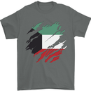 Torn Kuwait Flag Kuwaiti Day Football Mens T-Shirt 100% Cotton Charcoal