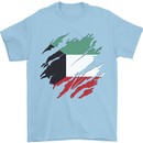 Torn Kuwait Flag Kuwaiti Day Football Mens T-Shirt 100% Cotton Light Blue