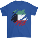 Torn Kuwait Flag Kuwaiti Day Football Mens T-Shirt 100% Cotton Royal Blue