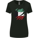 Torn Kuwait Flag Kuwaiti Day Football Womens Wider Cut T-Shirt Black