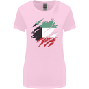 Torn Kuwait Flag Kuwaiti Day Football Womens Wider Cut T-Shirt Light Pink