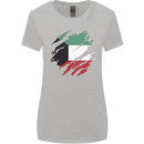 Torn Kuwait Flag Kuwaiti Day Football Womens Wider Cut T-Shirt Sports Grey