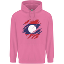 Torn Laos Flag Laotian Day Football Childrens Kids Hoodie Azalea