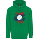 Torn Laos Flag Laotian Day Football Childrens Kids Hoodie Irish Green
