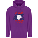 Torn Laos Flag Laotian Day Football Childrens Kids Hoodie Purple