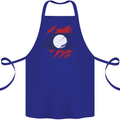 Torn Laos Flag Laotian Day Football Cotton Apron 100% Organic Royal Blue