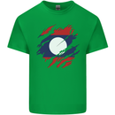 Torn Laos Flag Laotian Day Football Mens Cotton T-Shirt Tee Top Irish Green