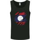 Torn Laos Flag Laotian Day Football Mens Vest Tank Top Black