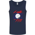 Torn Laos Flag Laotian Day Football Mens Vest Tank Top Navy Blue