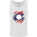 Torn Laos Flag Laotian Day Football Mens Vest Tank Top White
