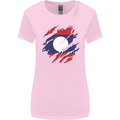 Torn Laos Flag Laotian Day Football Womens Wider Cut T-Shirt Light Pink