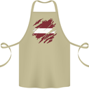 Torn Latvia Flag Latvian Day Football Cotton Apron 100% Organic Khaki