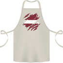Torn Latvia Flag Latvian Day Football Cotton Apron 100% Organic Natural
