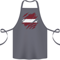 Torn Latvia Flag Latvian Day Football Cotton Apron 100% Organic Steel