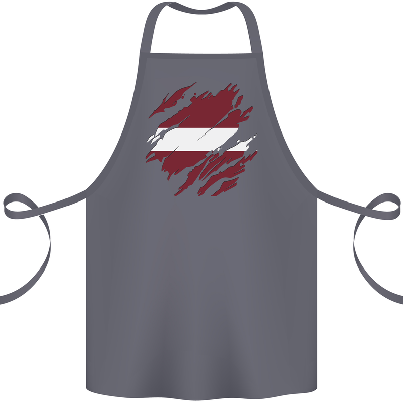 Torn Latvia Flag Latvian Day Football Cotton Apron 100% Organic Steel