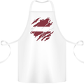 Torn Latvia Flag Latvian Day Football Cotton Apron 100% Organic White