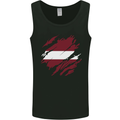 Torn Latvia Flag Latvian Day Football Mens Vest Tank Top Black