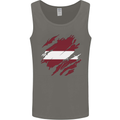 Torn Latvia Flag Latvian Day Football Mens Vest Tank Top Charcoal