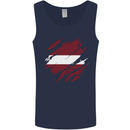 Torn Latvia Flag Latvian Day Football Mens Vest Tank Top Navy Blue