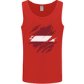 Torn Latvia Flag Latvian Day Football Mens Vest Tank Top Red