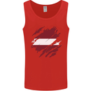 Torn Latvia Flag Latvian Day Football Mens Vest Tank Top Red