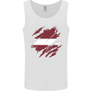 Torn Latvia Flag Latvian Day Football Mens Vest Tank Top White