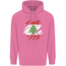 Torn Lebanon Flag Lebanese Day Football Childrens Kids Hoodie Azalea