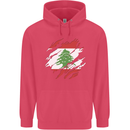Torn Lebanon Flag Lebanese Day Football Childrens Kids Hoodie Heliconia