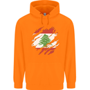 Torn Lebanon Flag Lebanese Day Football Childrens Kids Hoodie Orange