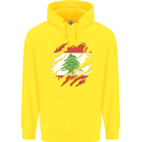 Torn Lebanon Flag Lebanese Day Football Childrens Kids Hoodie Yellow