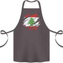 Torn Lebanon Flag Lebanese Day Football Cotton Apron 100% Organic Dark Grey