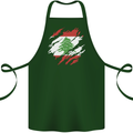 Torn Lebanon Flag Lebanese Day Football Cotton Apron 100% Organic Forest Green