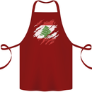 Torn Lebanon Flag Lebanese Day Football Cotton Apron 100% Organic Maroon
