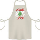 Torn Lebanon Flag Lebanese Day Football Cotton Apron 100% Organic Natural