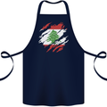Torn Lebanon Flag Lebanese Day Football Cotton Apron 100% Organic Navy Blue