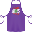 Torn Lebanon Flag Lebanese Day Football Cotton Apron 100% Organic Purple