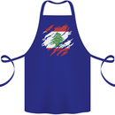 Torn Lebanon Flag Lebanese Day Football Cotton Apron 100% Organic Royal Blue