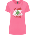 Torn Lebanon Flag Lebanese Day Football Womens Wider Cut T-Shirt Azalea