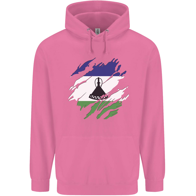Torn Lesotho Flag Basotho Day Football Childrens Kids Hoodie Azalea