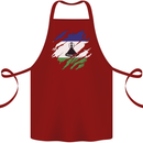 Torn Lesotho Flag Basotho Day Football Cotton Apron 100% Organic Maroon