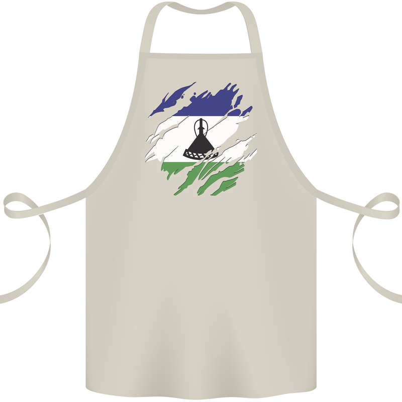 Torn Lesotho Flag Basotho Day Football Cotton Apron 100% Organic Natural